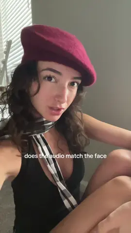 where is this audio from because this girl ate down. also this beret is so cute i recommend  for first beret purchase before investing. it is polyester blend. not 100% wool #fashion  