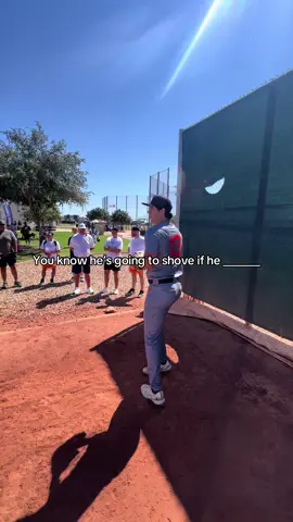 You can always tell a pitcher is about to shove if he…