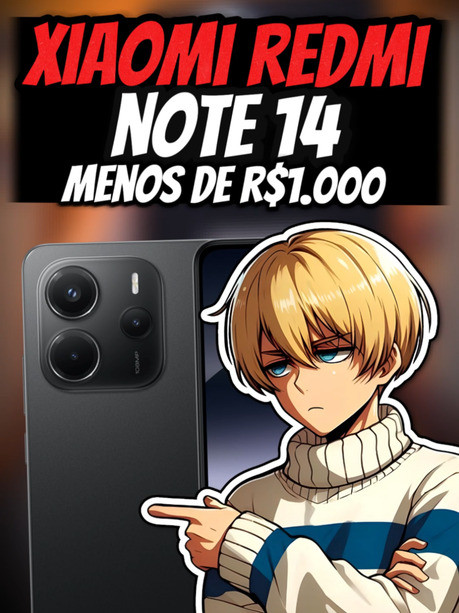 MELHOR CELULAR abaixo de MIL REAIS! #xiaomi #redminote14 #celularbarato