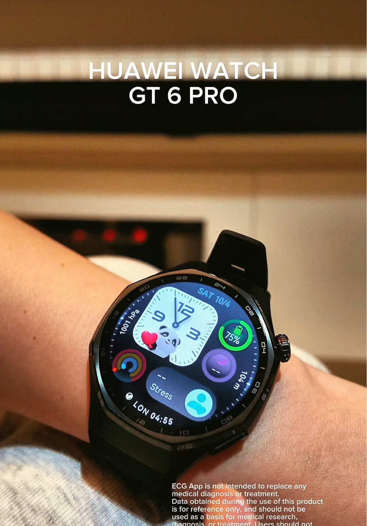 Your heart’s health is just a tap away ❤️ With the HUAWEI WATCH GT 6 Pro’s ECG analysis, monitor your heart anytime, anywhere! Stay proactive and keep your heart in check.  *ECG App is not intended to replace any medical diagnosis or treatment. Data obtained during the use of this product is for reference only, and should not be used as a basis for medical research, diagnosis, or treatment. Users should not interpret or take clinical action based on the results without consulting a qualified healthcare professional. #Huawei #HuaweiWatchgt6pro #Huaweiwatch #smartwatch #ecganalysis 