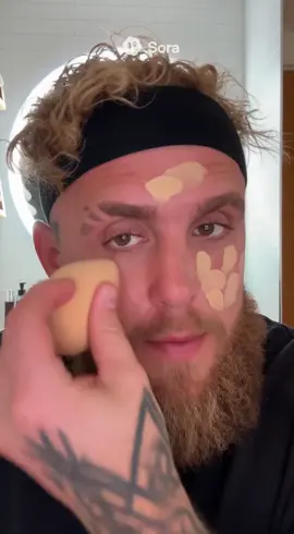 #fyp #jakepual #makeup #notai Jake Paul doing mae up