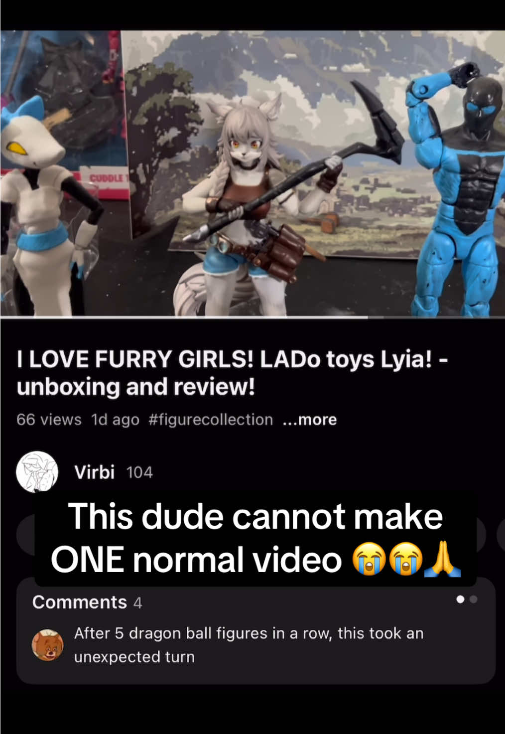 Go check out his channel tho its pretty fire 🔥#figurecollection #furry #unboxing #viral #fun