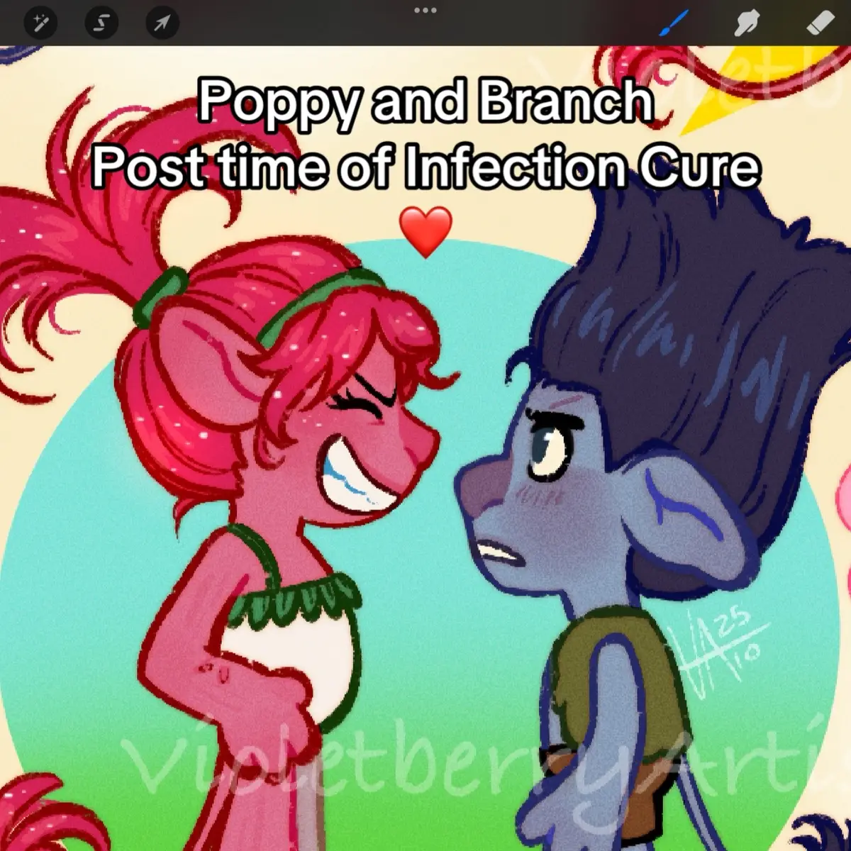 #trollsinfectionau #broppyfanart #trollsfanart #au 