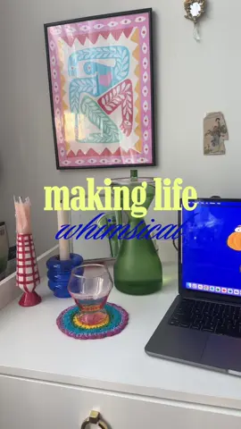 How I make my life feel more whimsical: whimsy water vessels when you wfh!!  Glassware from @YIELD #romanticizeyourlife #whimsical #whimsicallife #katerinaslife 