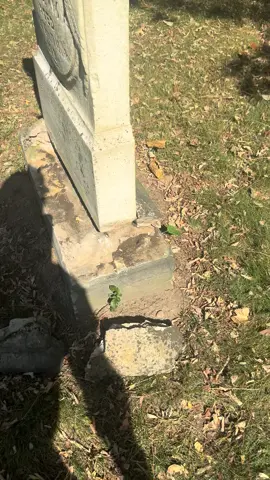 A very dangerous headstone! #pastpreservation #cemetery #headstonerepair 