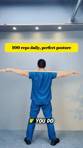 Just 100 reps a day can prevent chest rotation, spinal curvature, uneven shoulders, and pelvic tilt. A small move with big results for better posture. Which result do you want most: balanced shoulders, straight spine, or stable pelvis? #workout #health #posture #Fitness #taichishare