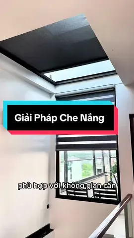 Giải pháp che nắng cao cấp cho không gian giếng trời, mái kính#batcuonchenang #remchenang #remtudong #remmaikinh #xuhuongtiktok 
