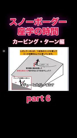 スノーボーダー座学の時間〜カービング・ターン編〜part6 #スノボ #スノーボード #スノーボードレッスン #カービング 