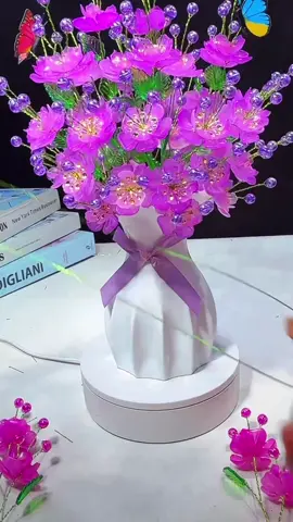 Hướng dẫn làm bình hoa pha lê chuyển sắc đẹp xỉu #tiemhoahandmade #huongdanlamhoa #hoahandmade #DIY #decor 