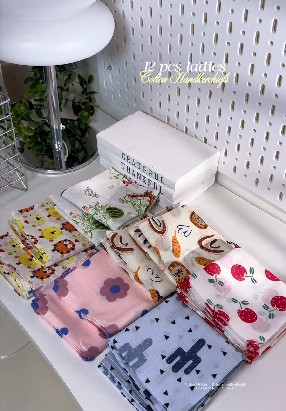 12pcs panyo! With beautiful prints ── .✦ #cottonhandkerchief #panyo #handkerchief 