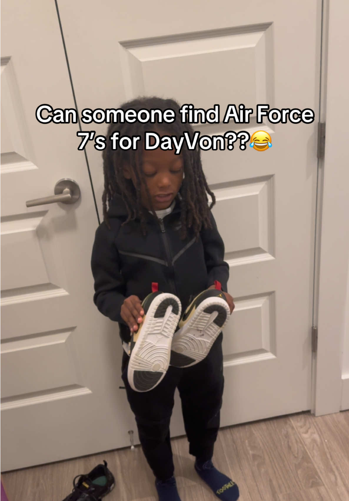 He was talkin about Dicks sporting goods but they don’t have Air Force 7’s… someone help pls 😂😂 #boymom  #dayvonjr 