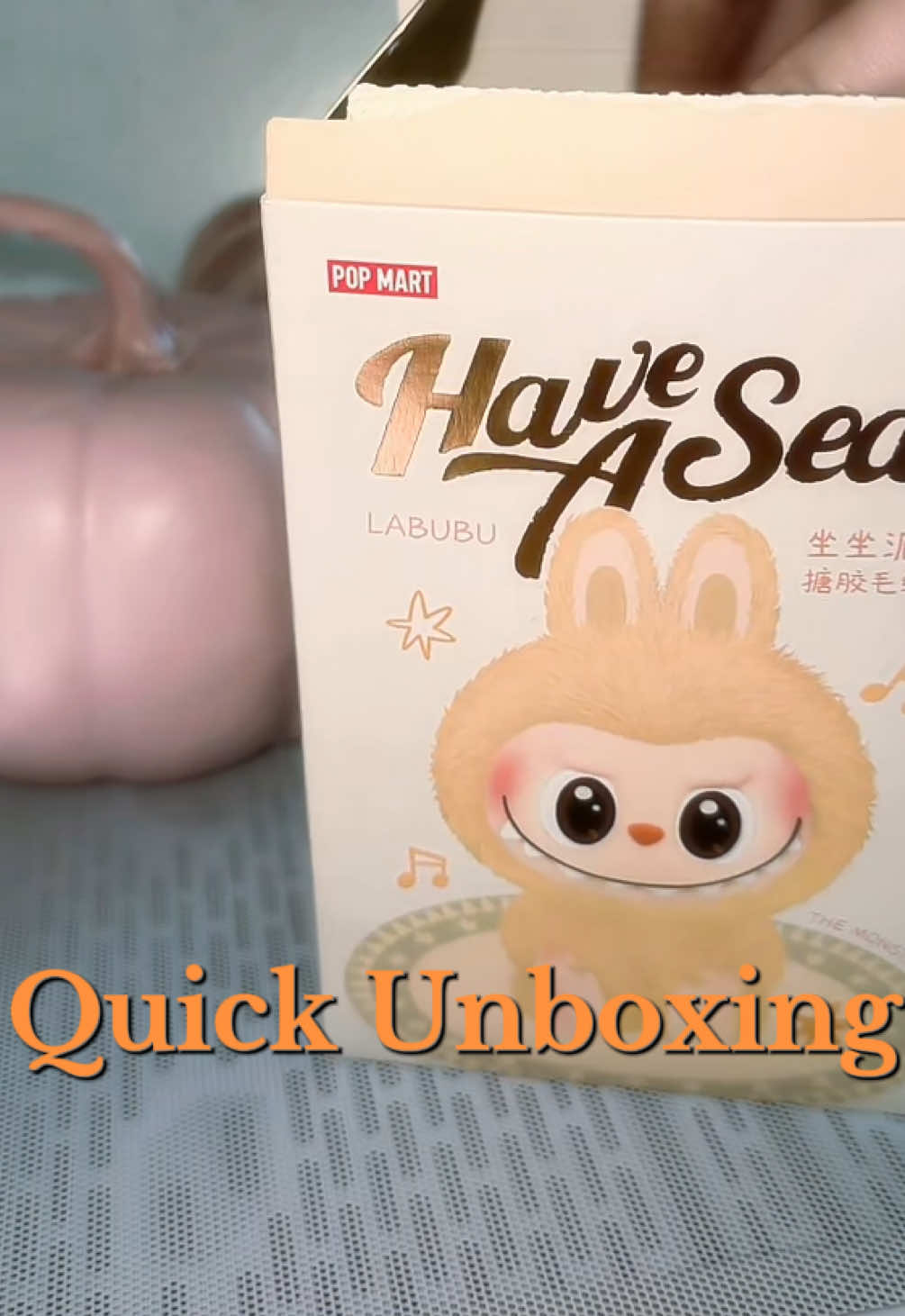 @Hailey 🌸 helped getting me a labubu & requested an unboxing vid 🧡 #labubu #labubuhaveaseat 