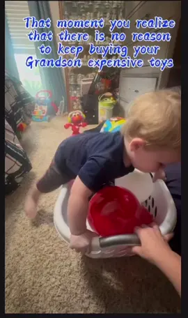 All he needs is a laundry basket and some balloons. #laundry #balloons #grandson #korbynpeyton 