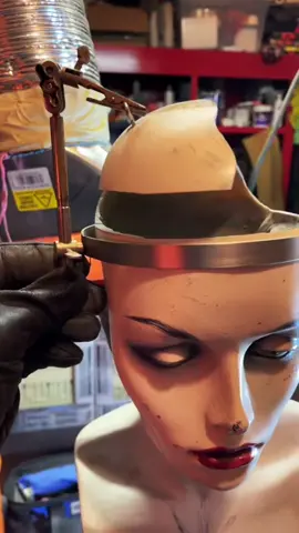 Making lighting pieces from mannequin heads is one of my favorite things to do. #keepcreatingstuff #mannequin #halloween #create 