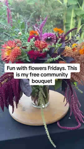 Every Friday I ask people in my community to nominate someone deserving of a bouquet and this week I made three of them and this is the first one that’s going out right now. #spreadkindness #cutflowergarden #flowerarrangement #cottagegarden #urbanfarm 