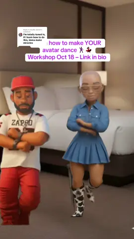 Replying to @duville devine Y’all… this collab was too good not to make happen 😂 Had to bring his avatar into the dance floor with me. If you’ve ever wanted to create moves like this for YOUR avatars, I’m teaching it step-by-step in my workshop on Oct 18. If you’ve ever wanted to create moves like this for YOUR avatars, I’m teaching it step-by-step in my workshop on Oct 18. Don’t miss it Don’t miss it 👏🏾✨ #A#AIwithWhitA#AIDanceA#AvatarCreatorA#AIWorkshopDigitalAvatar