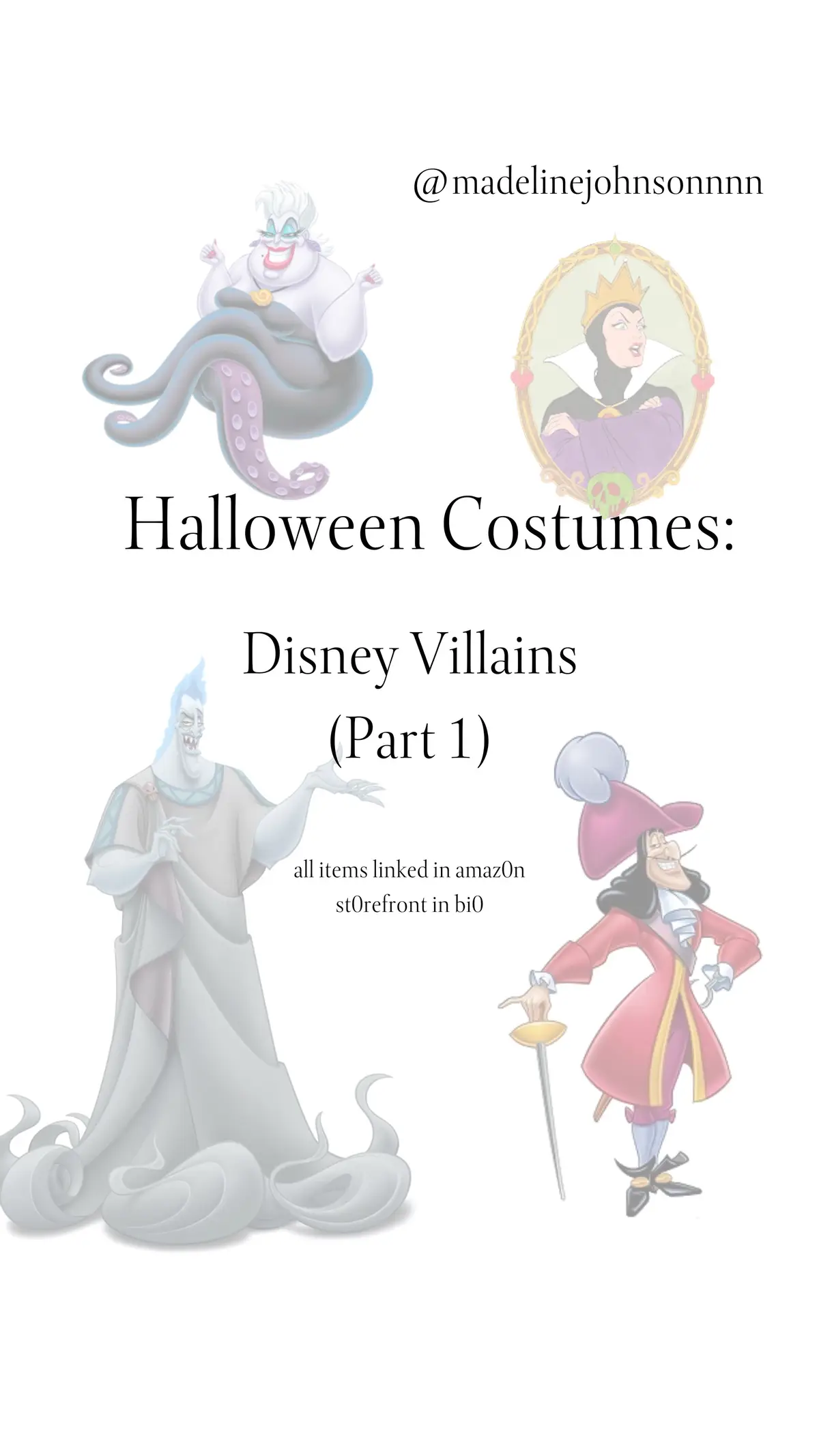 Disney villain costumes styled 🎃👻 each 🔗 in my Amaz0n sf in bi0 under the character names list!  #disneyvillain #halloweencostume #costumeinspo #madelinejohnsonnnn 