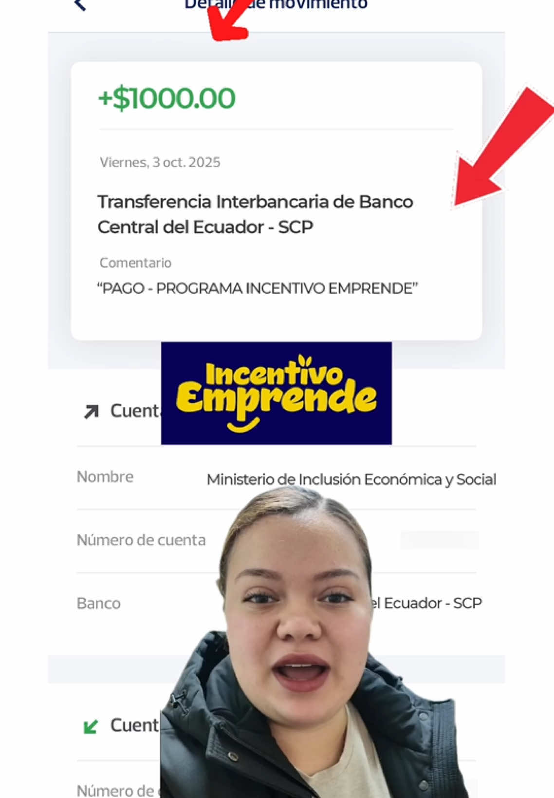 Ya está llegando el pago de $1000 del Programa Incentivo Emprende. . . . . . #incentivoemprende #bonodelmies #ayudasdelgobierno #danielnoboa #emprende 