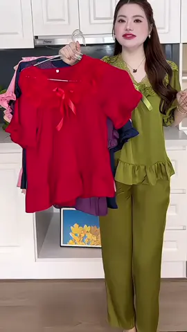 Bộ lụa quần dài tiểu thư. Mặc nhà#doboxinh #dobomacnha #dobotieuthu #thoitrang #xuhuongtiktok 