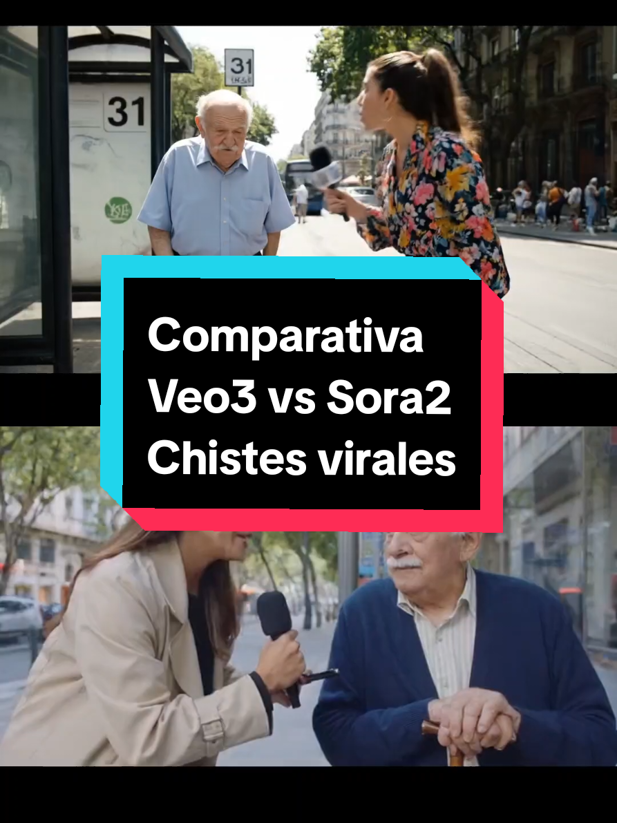 Parte 5 - Comparativa Veo3 vs Sora2 Chistes virales. Probamos el mismo prompt testando los Chistes más virales de las redes generados con ia y estos fueron los resultados. Al haber situaciones complejas rehicimos 1 ajuste en fallas y seleccionamos la mejor opción de cada uno. Con cual te quedas? #veo3 #sora2 #openai #googleai #ia