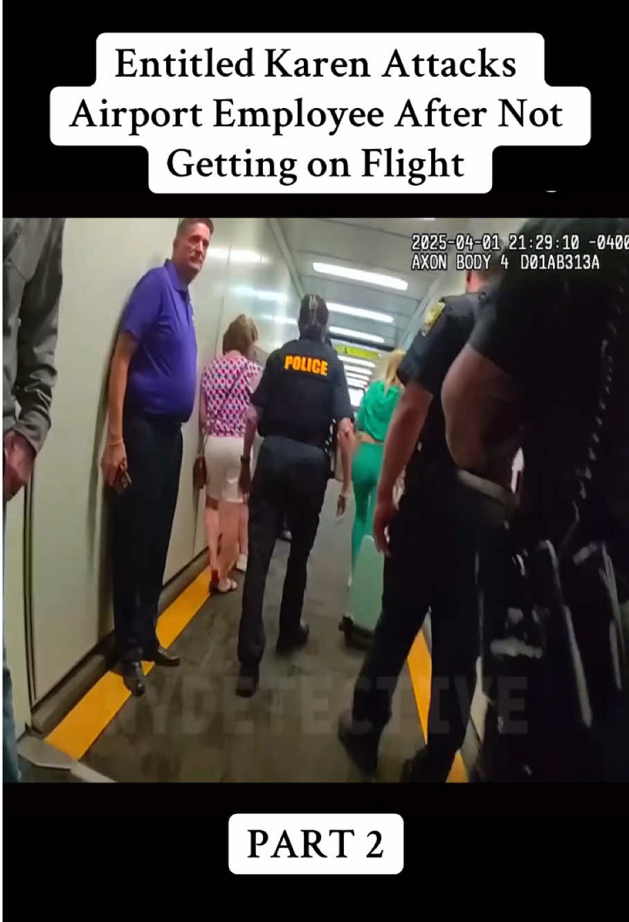 PART 2 : Entitled Karen Attacks Airport Employee After Not Getting on Flight #crime #cops #bodycam #bodycamcops 