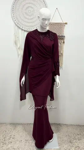 Tiara Kurung in Burgundy😍 #fyppppppppppppppppppppppp #elegantfashionstyle #fypシ 