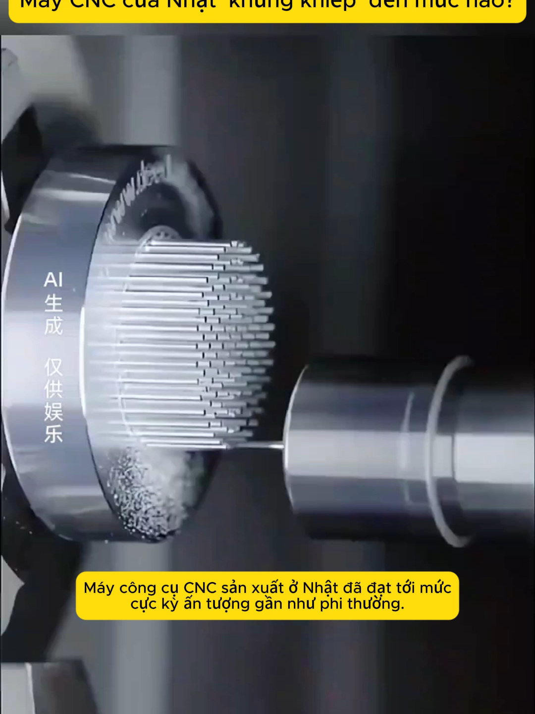 Máy CNC của Nhật đạt tới độ chính xác khó tin 🤯. Họ dùng trung tâm gia công để tạo ra một chi tiết trụ có đường kính nhỏ hơn cả sợi tóc nhưng vẫn không được phép biến dạng. Đây chính là đỉnh cao của độ cứng, độ ổn định nhiệt và độ chính xác đường dao! #KhámPhá #côngnghệ #KhoaHọcCôngNghệ #XuHướng #tựđộnghóa #CNC #congnghenhatban