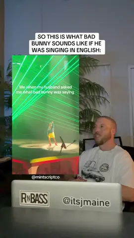 So this is how Bad Bunny would sound in English 😅 #badbunny #english #music 