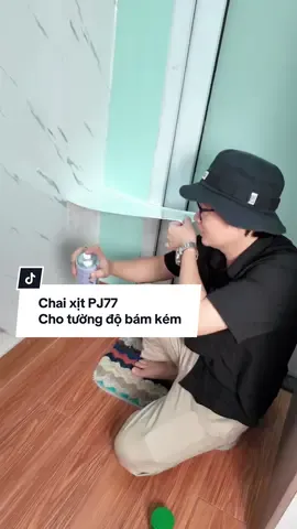 Với những tường bong tróc, ẩm mốc, ra phấn, tường xi, tường vôi và nói chung cho tường độ bám kém thì dùng PJ77 nhé anh chị ơi #xopdantuong #decor #caitaonha #mittocao 