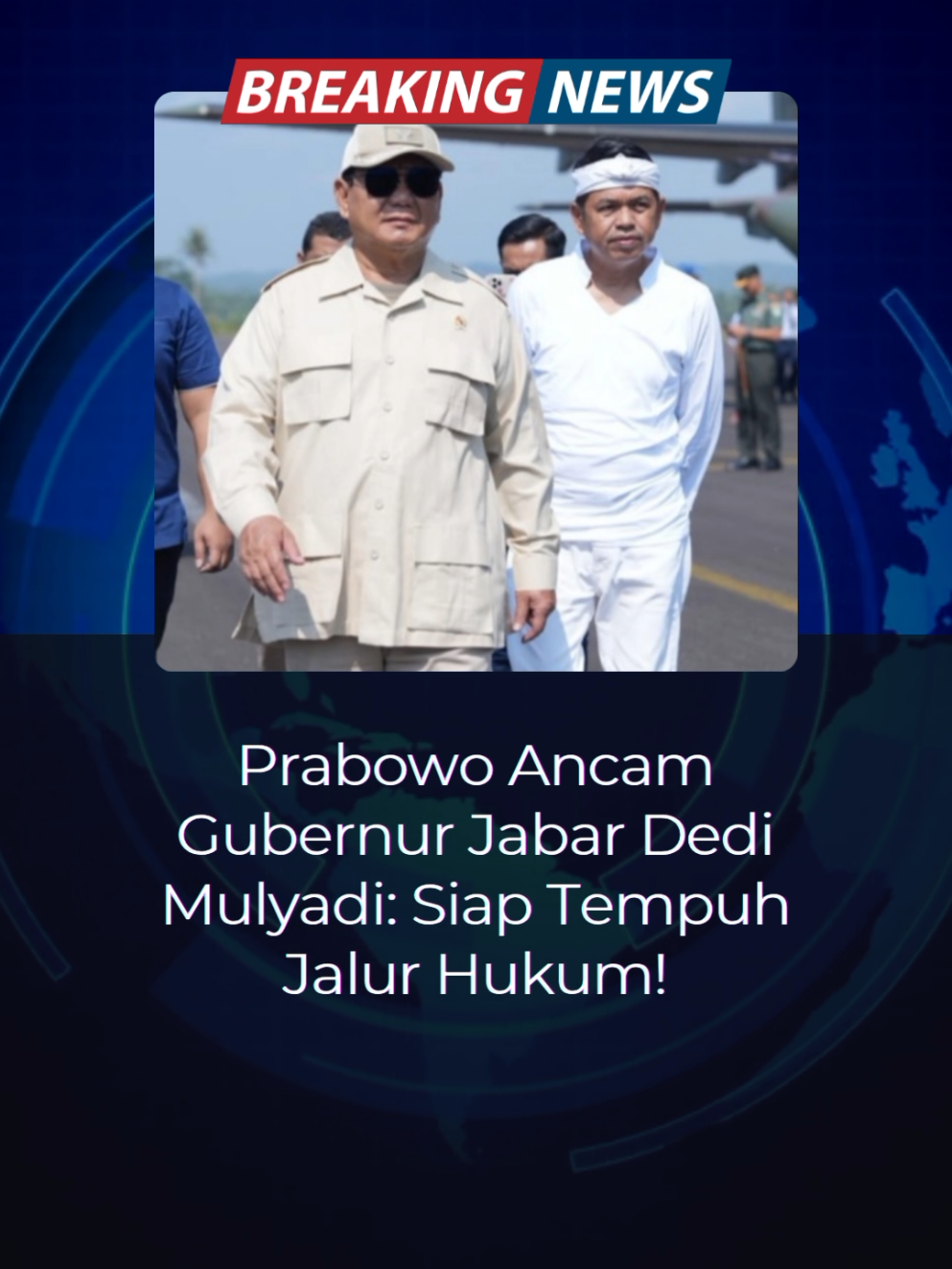 Presiden Prabowo Subianto memberikan peringatan keras kepada Gubernur Jawa Barat, Dedi Mulyadi, yang juga kader Gerindra. Dalam acara akad massal KPR di Cileungsi, Bogor, Prabowo menegaskan tak segan mengambil langkah hukum jika Dedi terbukti menyimpang. Meski begitu, ia menyatakan keyakinannya bahwa sang gubernur bukan tipe pejabat 