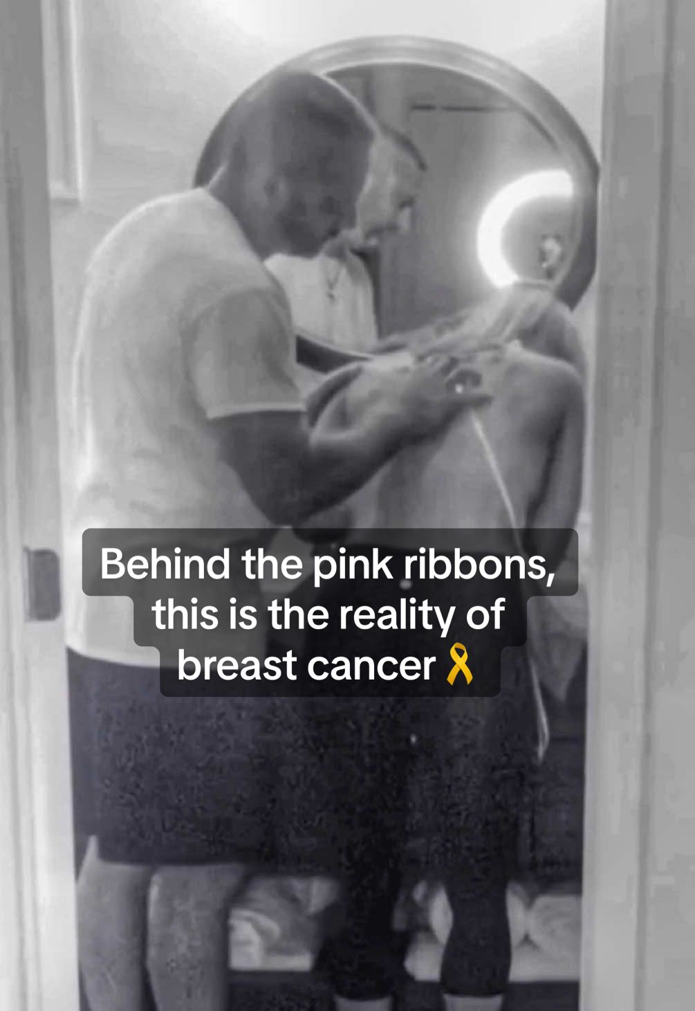 ⚠️The moment cancer became real for me! The part no one talks about…⚠️ This was days after my double mastectomy—the first time I saw myself in the mirror. The pain wasn’t just physical, it was emotional. Cancer took so much, but it also showed me the power of love. My husband stood by me, helping me, crying with me, and holding me up when I couldn’t do it alone. 💕 This is the side of breast cancer many don’t see. It’s not easy, it’s not glamorous, and it’s not just about survival—it’s about loss, strength, and love.  I documented this so others could see the reality of breast cancer… not just the survival. I chose to document this to show the truth, the pain, the love, and the strength. Breast cancer is not just scars, it’s loss, healing, and love 🫶🏻 This month, in honor of Breast Cancer Awareness, I’ll be sharing clips from that journey. Moments that are hard to watch but important to see. Because behind every survivor is a story of loss, pain, love, and strength. My hope is that by opening up my journey, it can shed light, bring awareness, and remind someone else out there that they are not alone. 💕 #BreastCancerAwareness #survivor #mystory #fyp #foryoupageofficiall 
