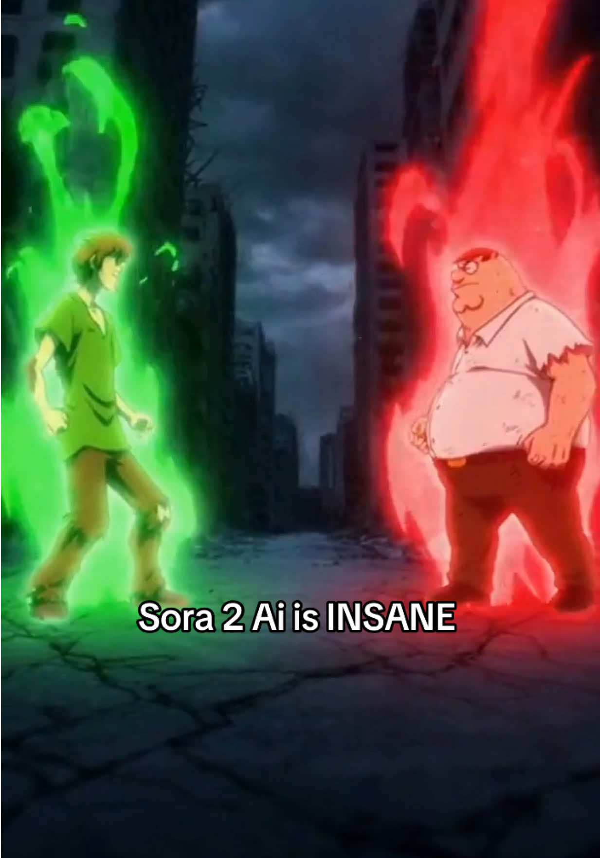 Peter Griffen Vs Ultra Instinct Shaggy 😳🔥🔥🔥 #sora #soraai #sora2 #familyguy #scoobydoo 