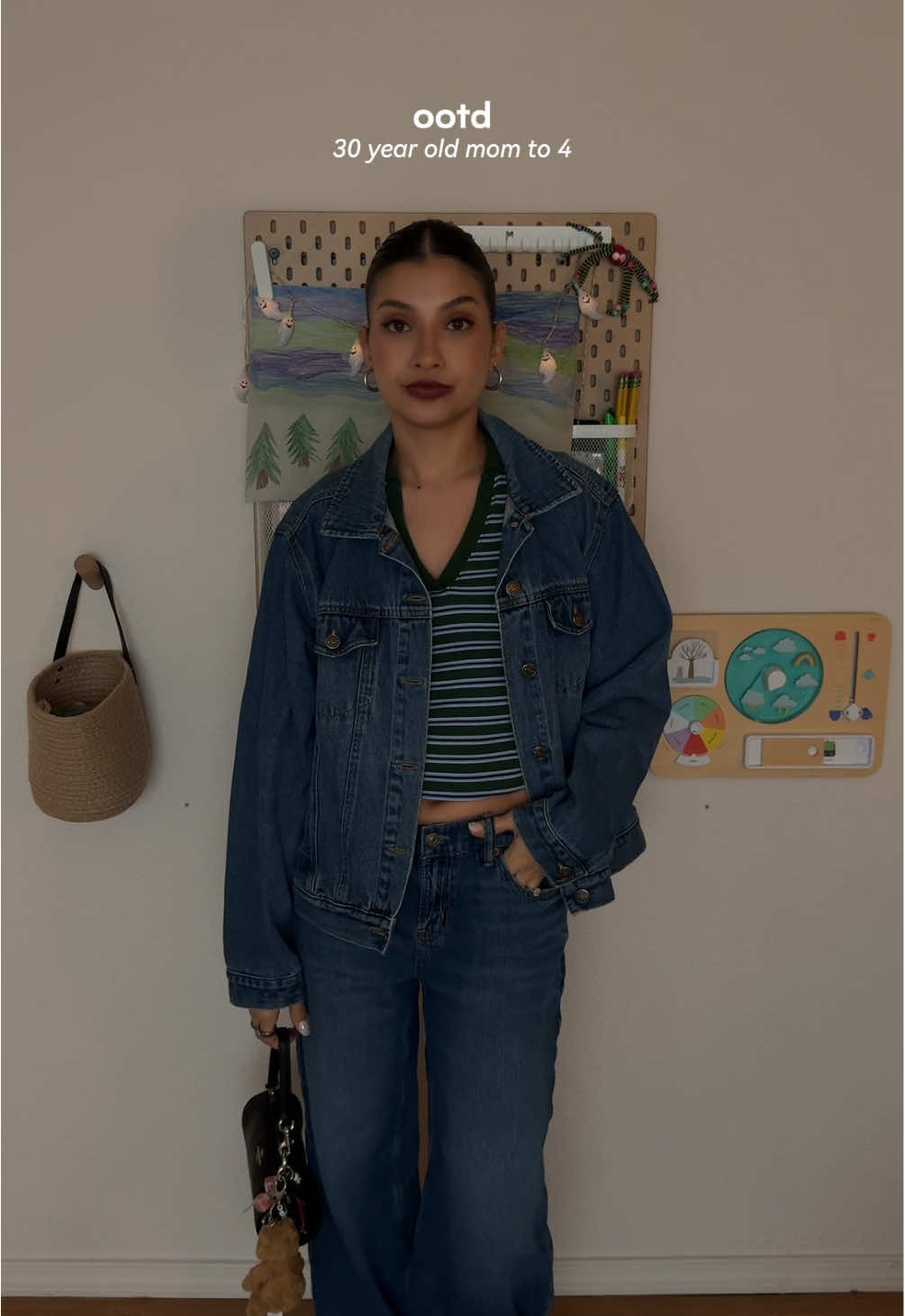 we love a denim on denim moment #OOTD #outfit #momootd #falloutfits #outfitoftheday 