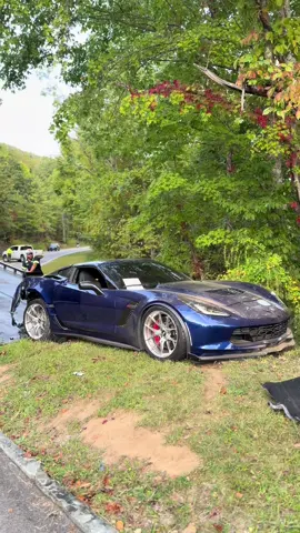 rear ended, few feet from going off a cliff. unfortunate to have this happen after everything I’ve done and been through with the corvette. I worked my ass off to get this car but this won’t be the end. get right with god, it’s the only reason I’m alive. love yall #corvette #crash #z06 #gat #fyp 