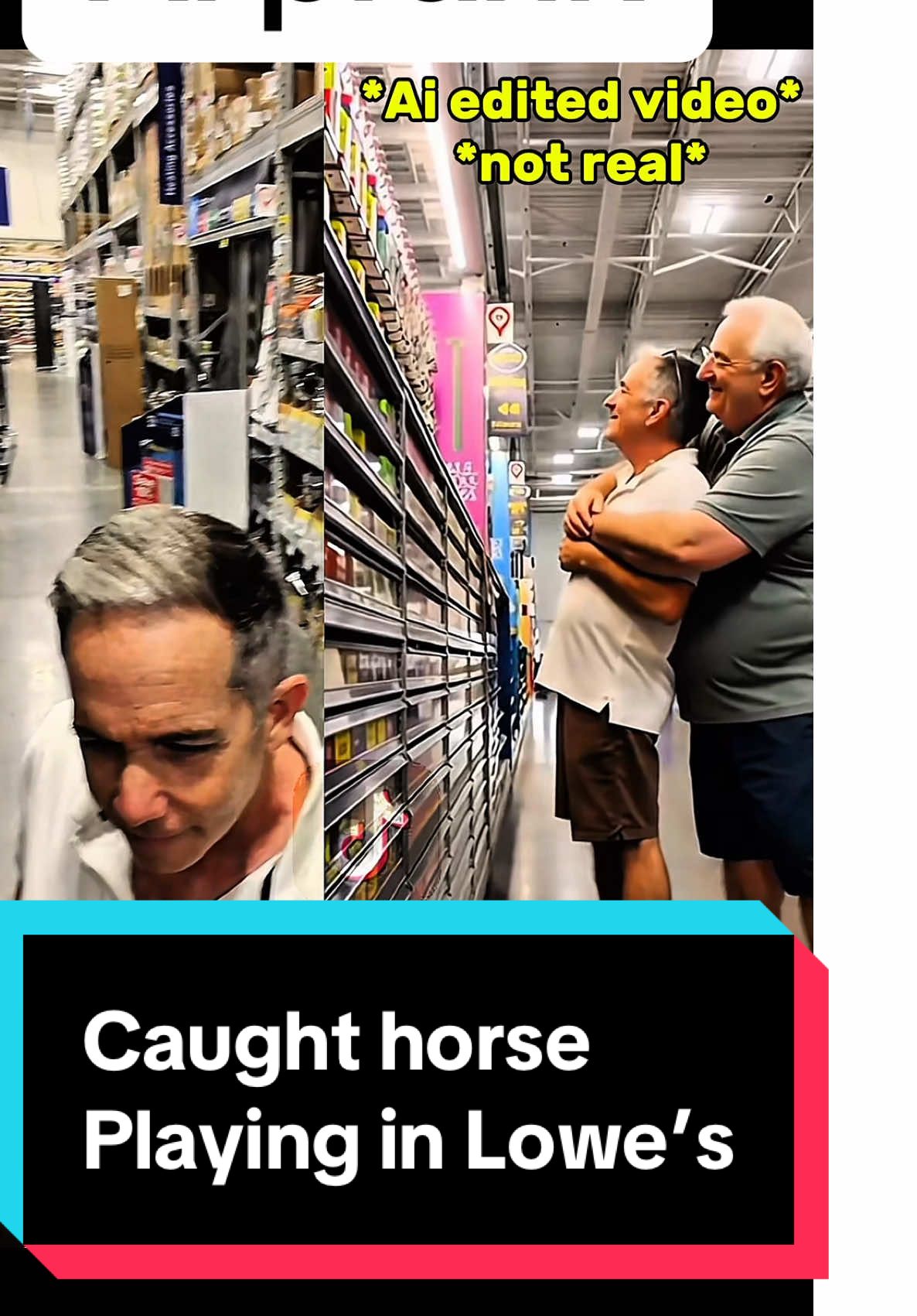 Ai prank at Lowe’s | Caught him horse playing in the store #ai #fyp #funnyvideos 