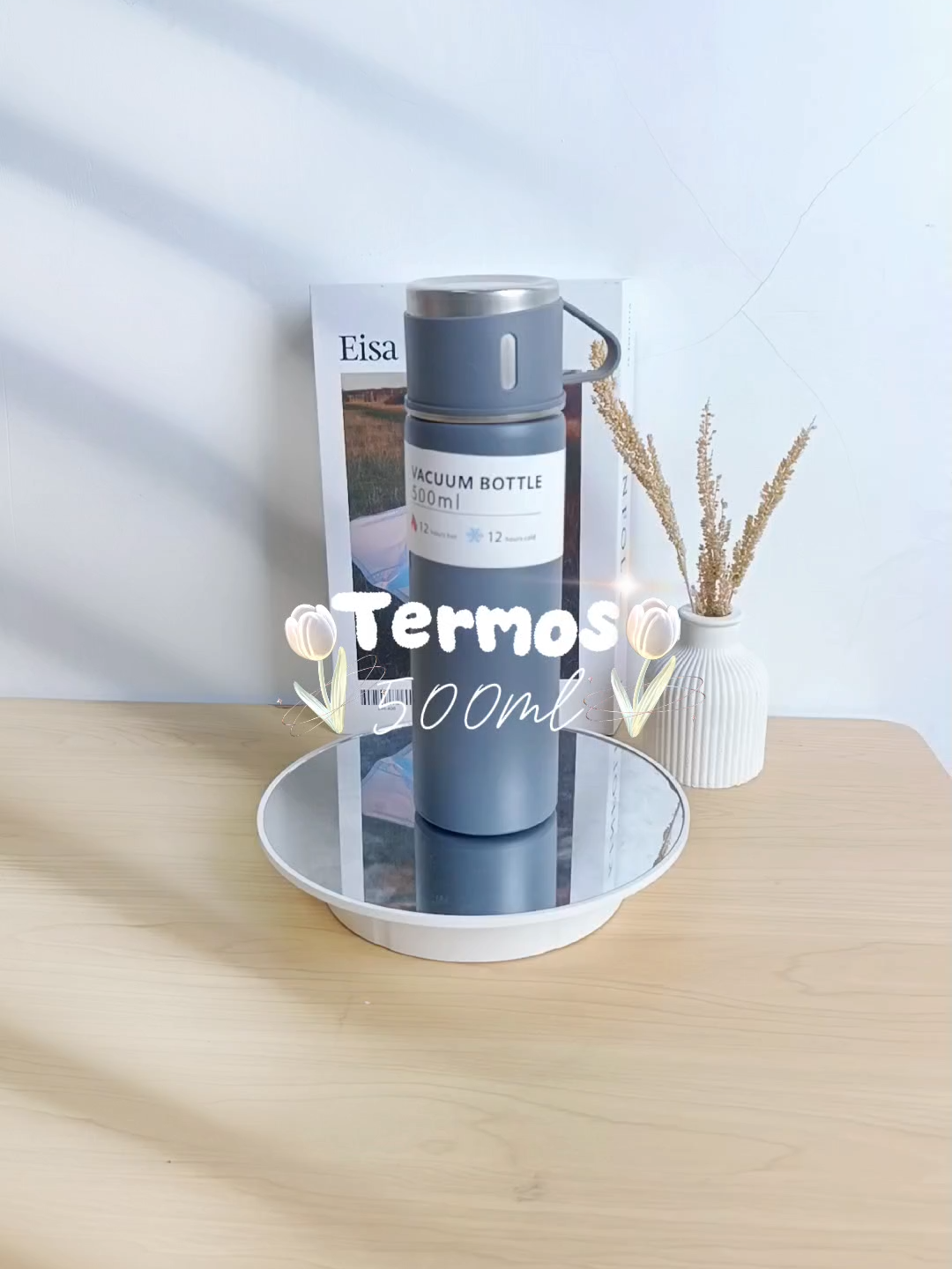 Minum enak, gaya dapet, praktis pula. All in one di vacuum flask set #vacuumflaskset #FlaskSet #TumblerEstetik #BotolMinum #KadoEstetik #HampersCantik
