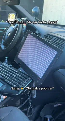 I just pray it has AC #police #policeofficer #policecar #cops 
