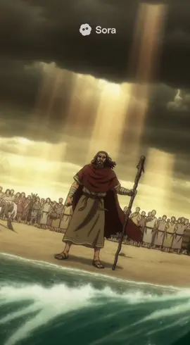 The bible anime would go hard #moses #thebible #ai #sora #anime 