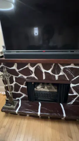 Thanks hubby for refurbishing the fireplace 🫶 love it ! #fireplace #antique #antiques #refurbish #refurbished 