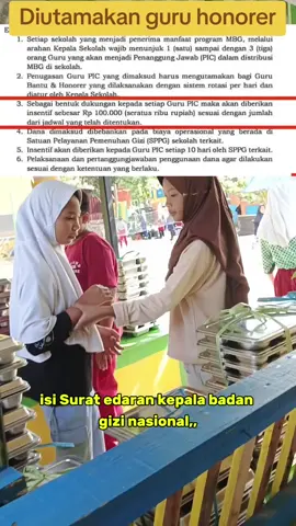 Pemberian insentif bagi guru bantu dan honorer  #mbg #badangizi 