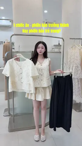 Nàng chọn mix cùng chân váy ngắn trẻ trung hay cùng chân váy dài thanh lịch đến nơi làm việc #xuhuongtiktok #reviewlamdep #viraltiktok #setdoxinh #vaysuong 