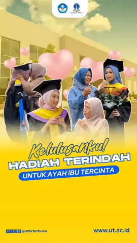Untuk ayah dan ibu, akhirnya aku sampai di sini. 🎓 Jalan ini tidak selalu mudah—ada jatuh, gagal, bahkan hampir menyerah. Namun keberanian untuk terus melangkah membawa sampai pada titik ini. Wisuda hari ini membuktikan bahwa setiap perjuangan selalu berharga. 🌟 Bukan hanya milikku, pencapaian ini adalah hadiah kecil dari doa yang tak pernah putus dan keringat yang tercurah. Untuk ayah dan ibu, semoga ini menjadi tanda bahwa semua pengorbanan kalian terbayar indah. 🌸✨ ------- Semua Bisa Kuliah di Kampus Negeri📚👨🏻🎓🧑🏻🎓✨ Fleksibel Kuliahnya✨, Murah Biayanya, Terjamin Kualitasnya🤩, Terakreditasi A oleh BAN-PT🌟, Tanpa Uang Gedung💵, Tanpa Tes Masuk📝, Tanpa DO🙅🏻 www.ut.ac.id 📝🧑🏻💻Pendaftaran di admisi-sia.ut.ac.id Daaan...Informasi ini jangan berhenti di kamu. Ayo share informasi ini ke seluruh Indonesia yaa.. 😊✈🇮🇩 ‎#UniversitasTerbuka #KuliahJarakJauh #KuliahOnline #KampusBerdampak #HadiahUntukAyahIbu