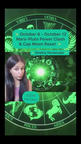Follow for Sign-By-Sign Guidance | Your WEEKLY Horoscope 🌙 October 6 - October 12 | Capricorn Moon Reset & Mar Pluto Power Clash #marsplutoopposition #capricornmoon #weeklyhoroscope #astrology 