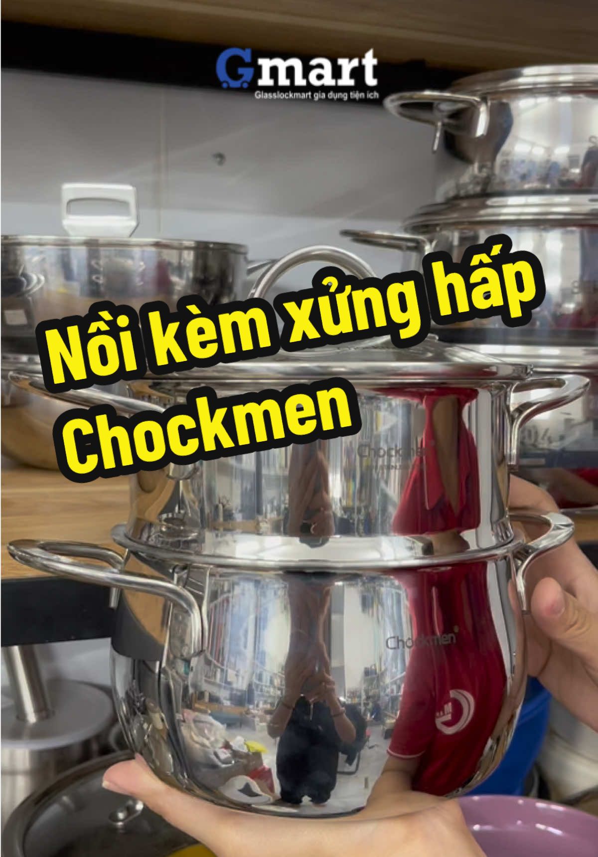 Nồi kèm xửng hấp Chockmen #giadungthongminh #giadungtienich #xuhuong #noi 