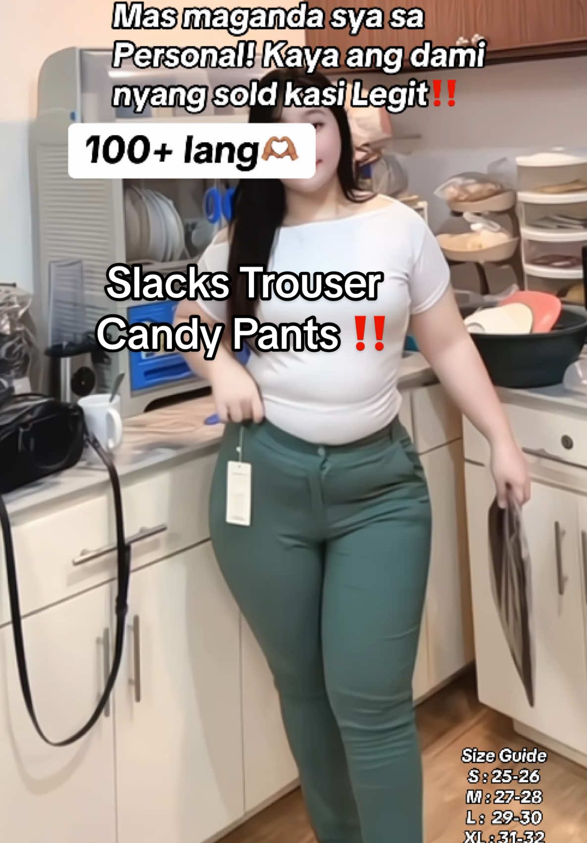 Women Plus size Pantalon. Office Casual Formal Sa Pantalon na to maganda stretchable at may belt holder #cottonpants 