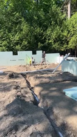 Installing drain pipes and continuing icf walls!