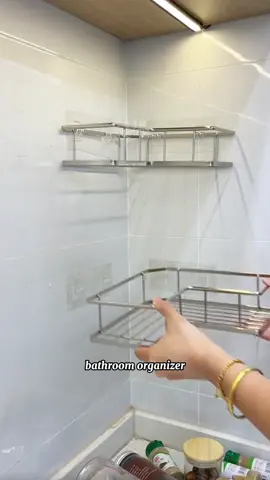 stainless rack in the corner #stainlessrack #cornerrack #bathroomcornerrack #bathroomrack 