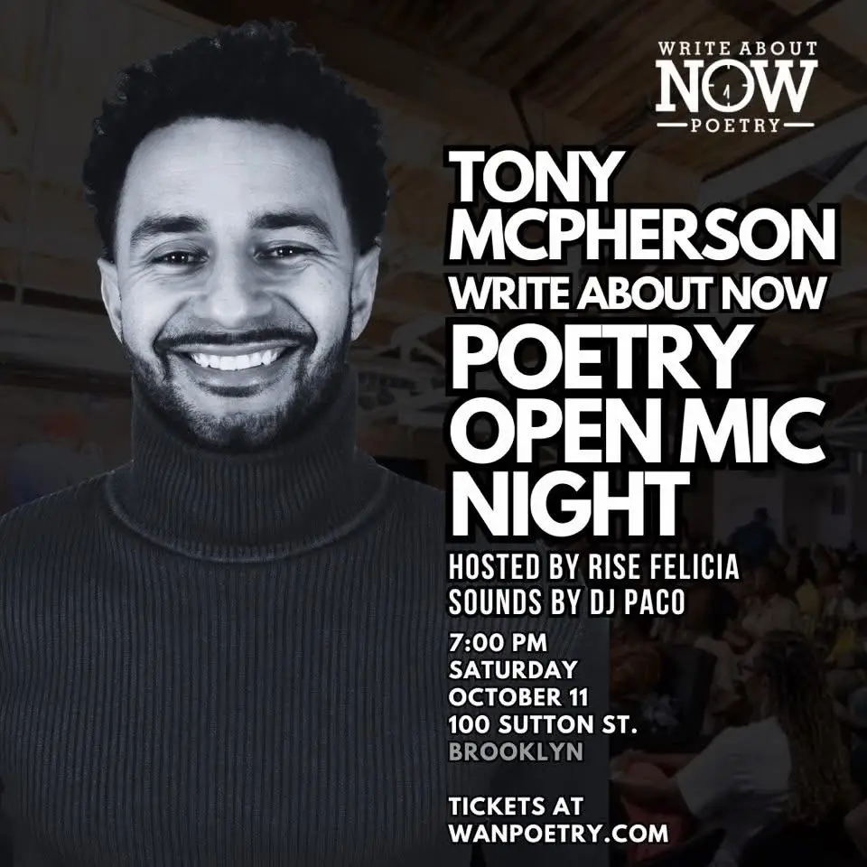 New York! We’re one week away and there’s only a few seats remaining! We’re bringing you b2b shows this weekend and we’ve already sold more than 300 seats! Get your tickets today or hear about the show later from your friends ⏰💨  Join us on October 11th for @wanpoetry live from New York! Meet us at 100 Sutton Event Space where we’ve got Rise Felicia hosting, a full-feature from Tony McPherson and DJ Paco on the 1s and 2s! For tix & more info visit wanpoetry.com >> link in bio.