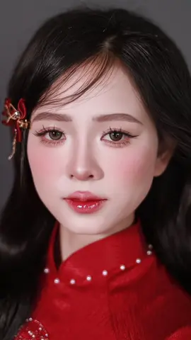 Tone makeup giành cho nàng dâu mặc áo dài đỏ ❤️ #makeupcodau #codauxinh #makeuptiec #makeupdalat 