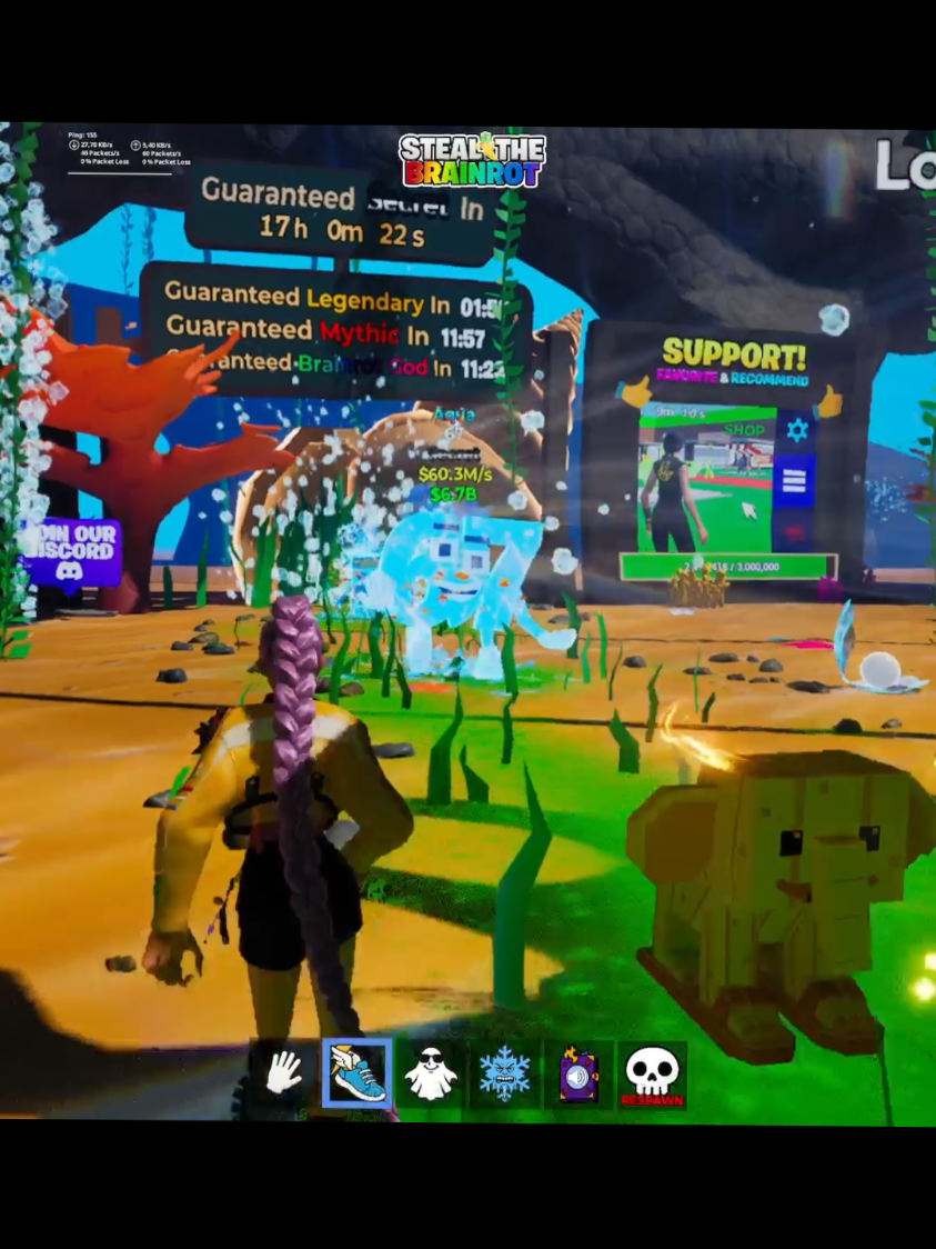 Hoy hubo suerte en la pasarela #fortnite 67 STEAL THE BRAINROT STB